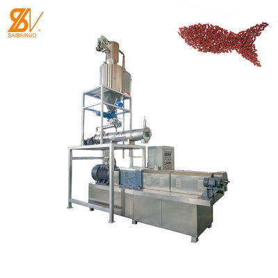 90kw 1.5ton/H Fish Feed Extruder Machine With Delta Converter