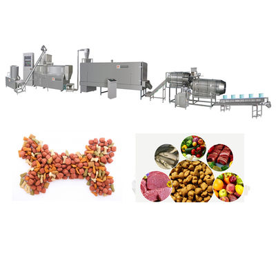 Siemens Motor Twin Screw Pet Food Extruder Verarbeitungslinie für die Produktion