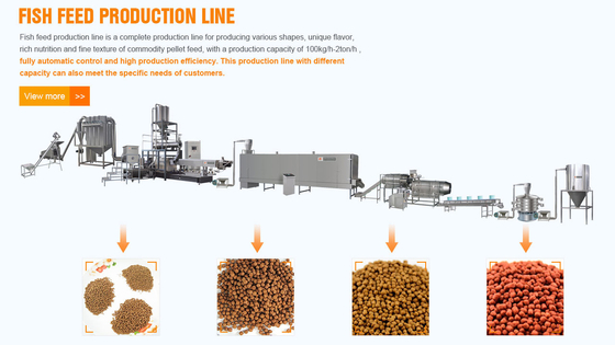 Vollautomatische Trockenfisch-Garnelenfutter-Produktionslinie mit Siemens-Motor