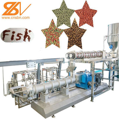 Schrauben-Nahrungsmittelextruder-sich hin- und herbewegende Fisch-Zufuhr-Fertigungsstraße-Maschine des Doppelt-200-260kg/h