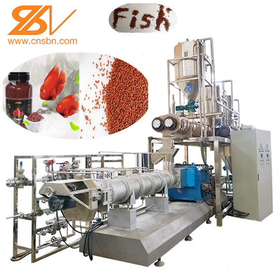 Automatische Wasserzufuhr-Kugel-sperrig seiende Maschinen-Haustier-Fischfutter-Verdrängungs-Produktions-Anlage